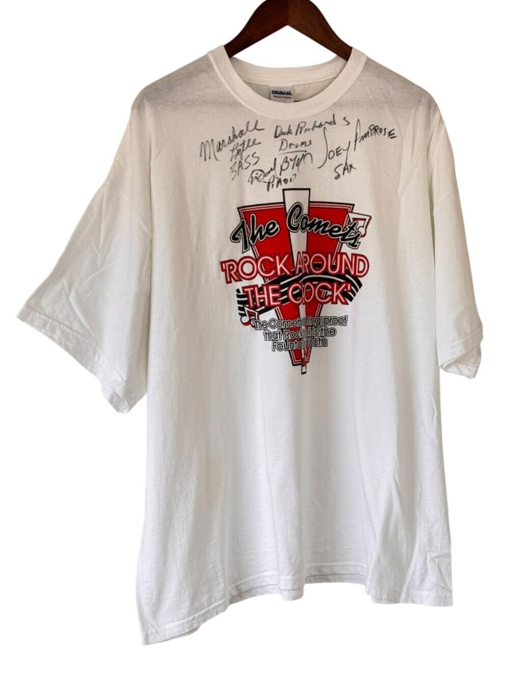 Bill Haley and The Comets Signed T Shirt Marshall Lytle Joey Ambrose Men's 2XL